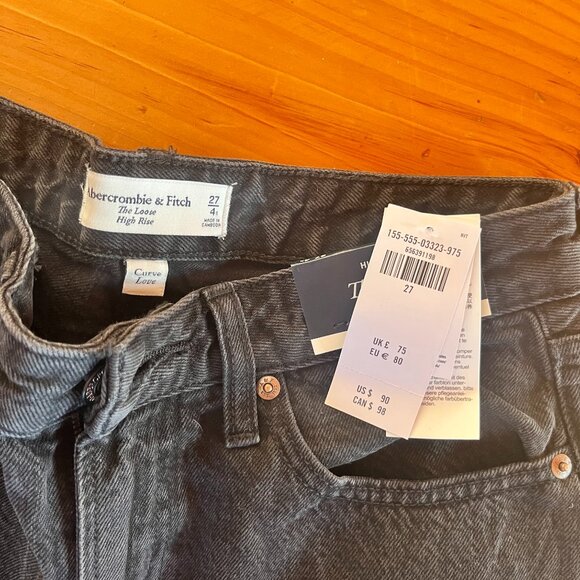 Abercrombie Curve Love High Rise Loose Jean - 27 - Picture 5 of 5